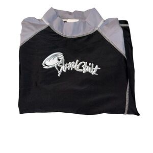 Hawaii Island Built Black and Gray Rash Guard